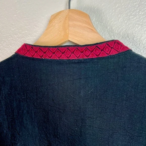 Savanna Jane Women's Embroidered Floral Boho Long Sleeve Top Large - Picture 9 of 10